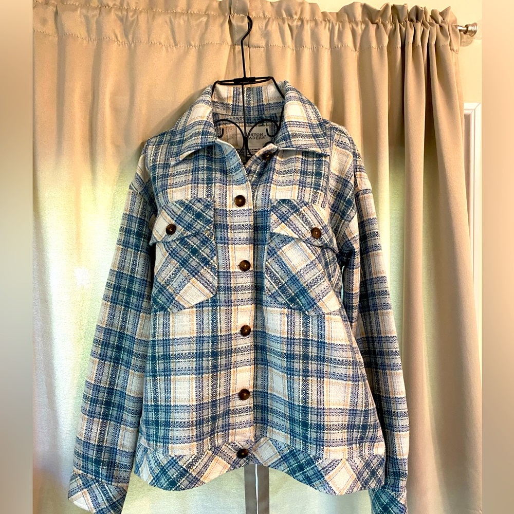 NWT Boston Traders Plaid Shacket Size S